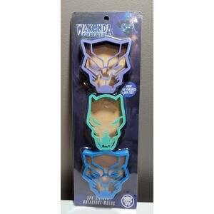 Wakanda Forever 3 Pack Silicone Breakfast Molds Pancakes Eggs Dishwasher Safe
